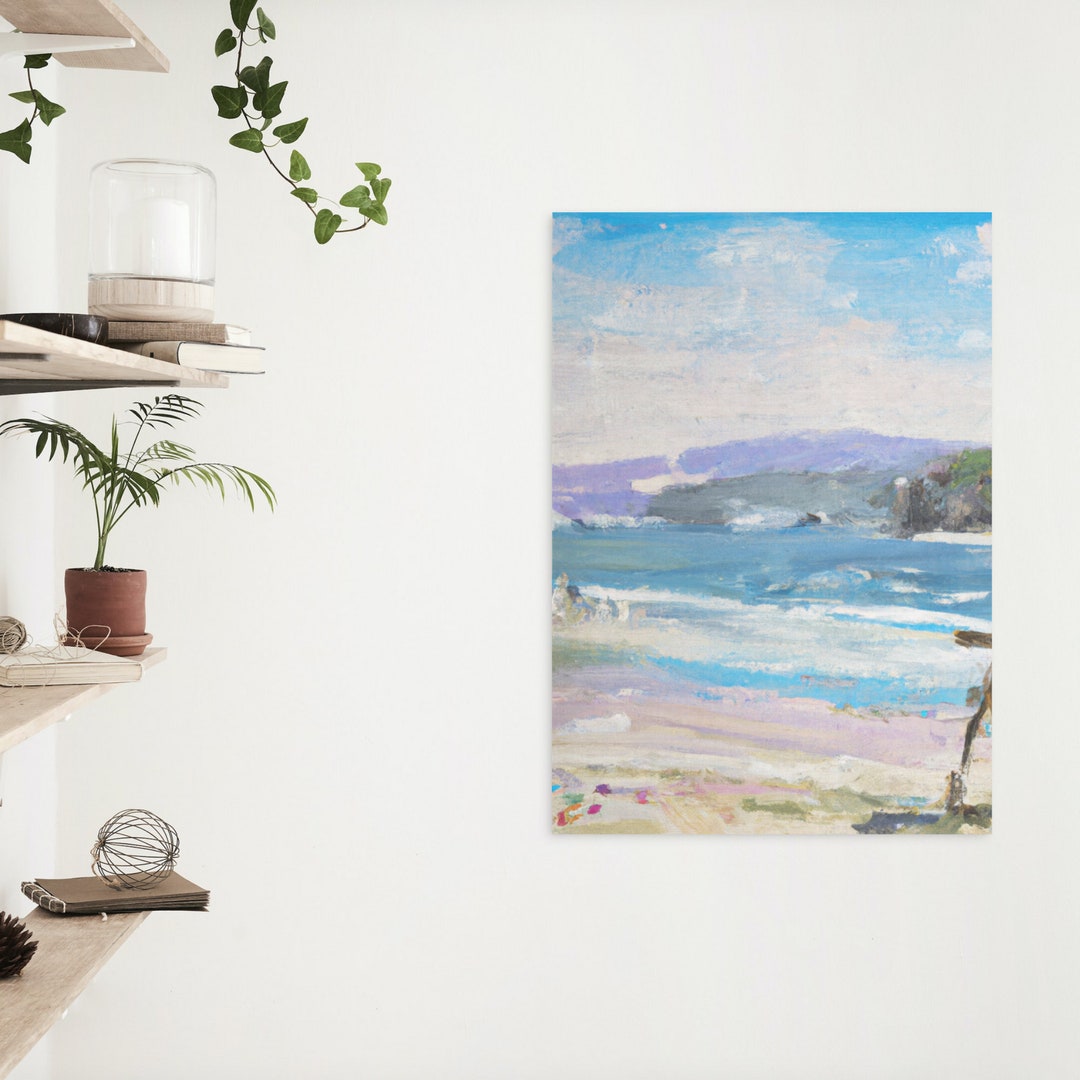 Impressionist Beach Scenic Landscape Digital Poster/digital Art/digital ...