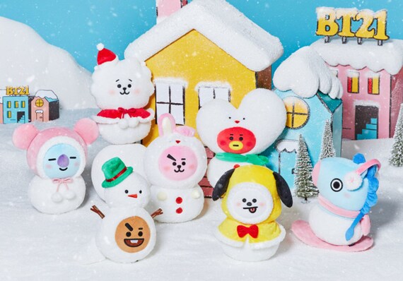 BTS BT21 Official 2020 Winter Edition Plush Doll Christmas | Etsy
