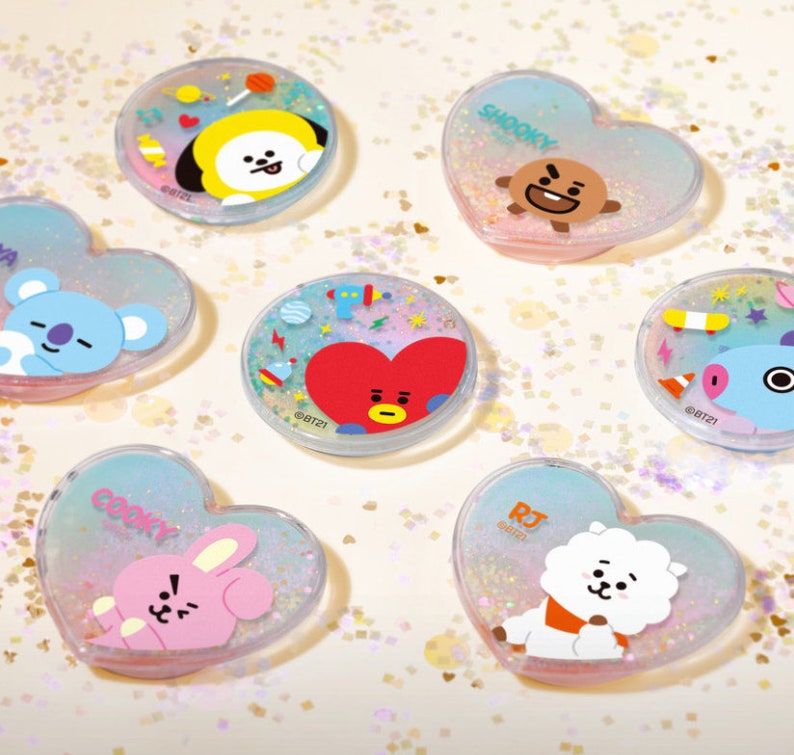 Download BTS BT21 Glitter Popsocket/ bt21 Griptok/ bt21 porta telefono | Etsy