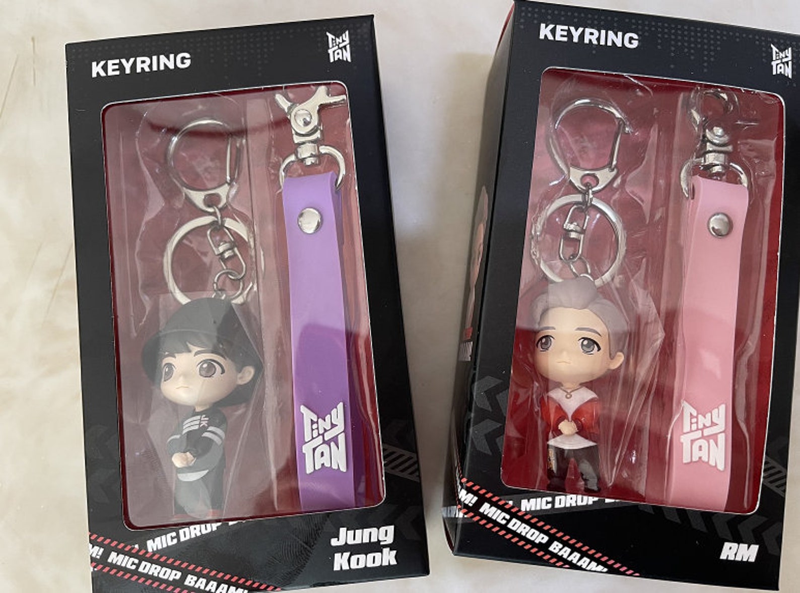 BTS Official Tiny Tan figure keychain MIC DRP bts keychain | Etsy