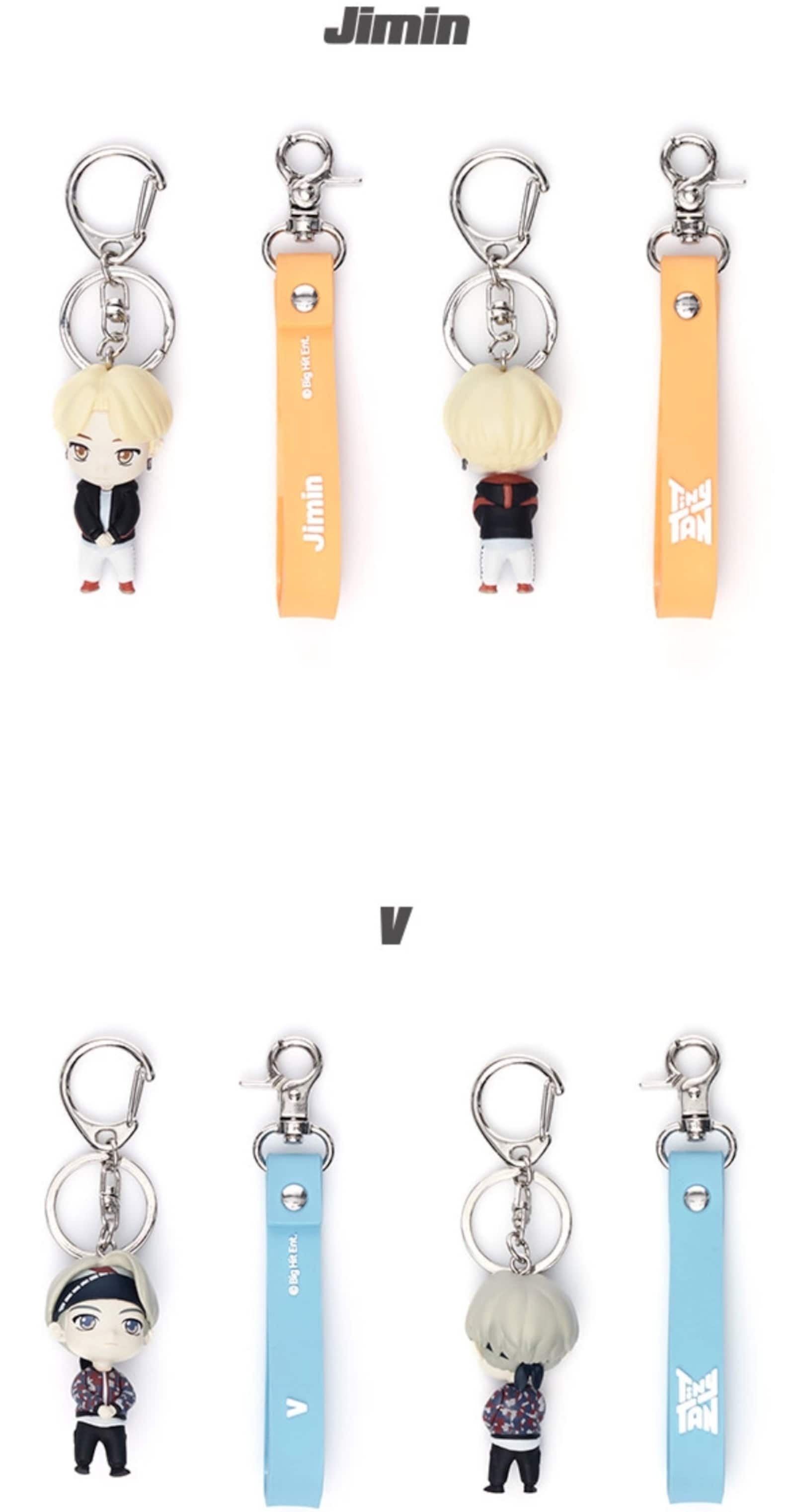 BTS Official Tiny Tan figure keychain MIC DRP bts keychain Etsy