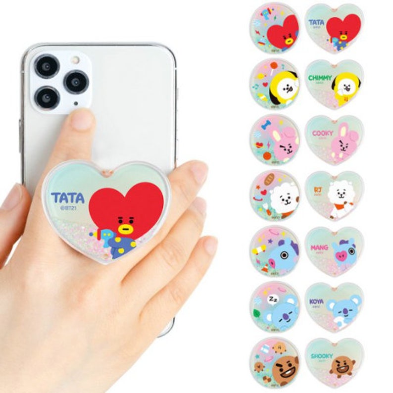 Download BTS BT21 Glitter Popsocket/ bt21 Griptok/ bt21 porta telefono | Etsy