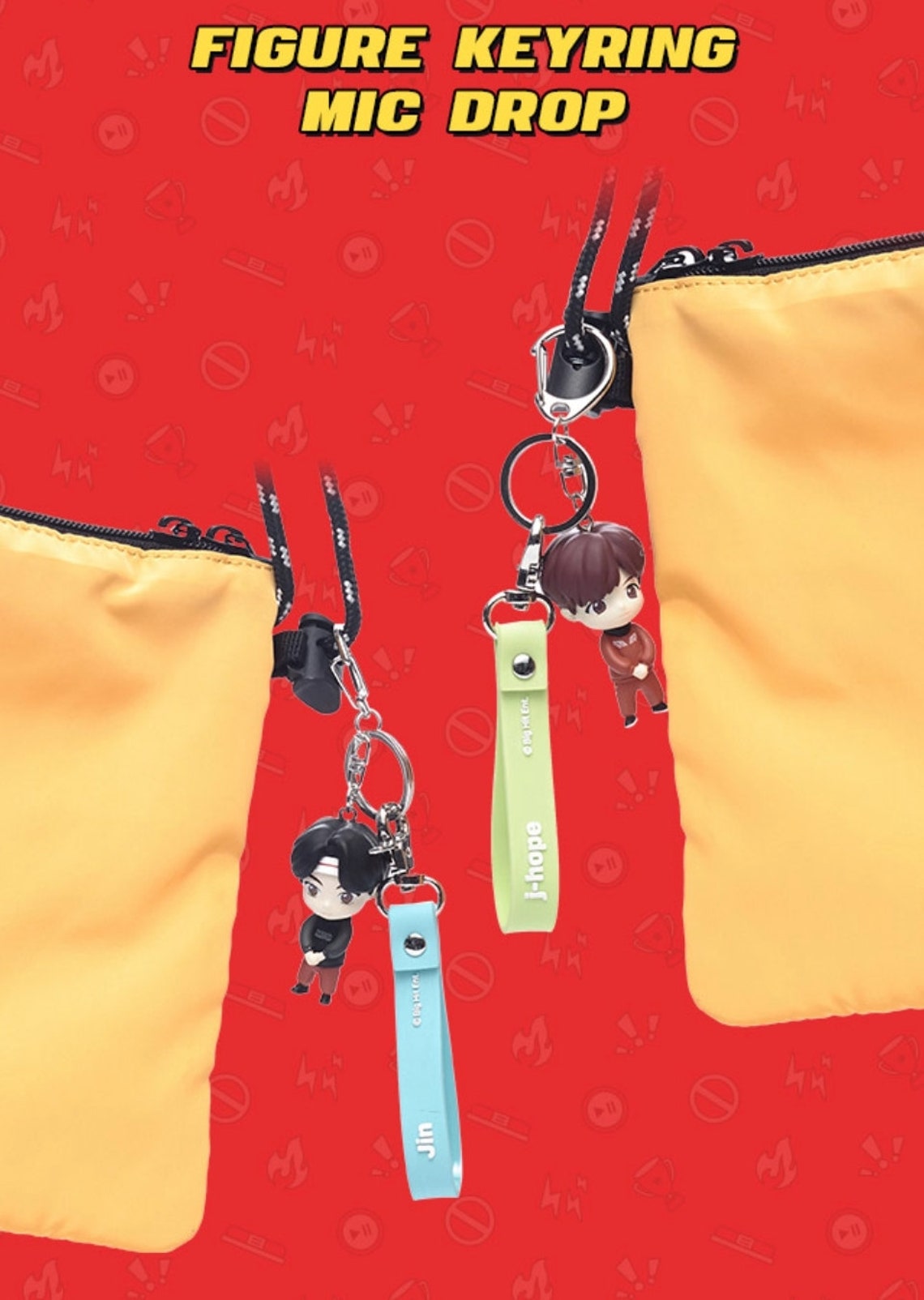 BTS Official Tiny Tan figure keychain MIC DRP bts keychain Etsy