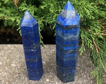 Lapis Lazuli Tower Point, Lapis Lazuli Crystal, Throat Chakra, Polished Lapis Lazuli