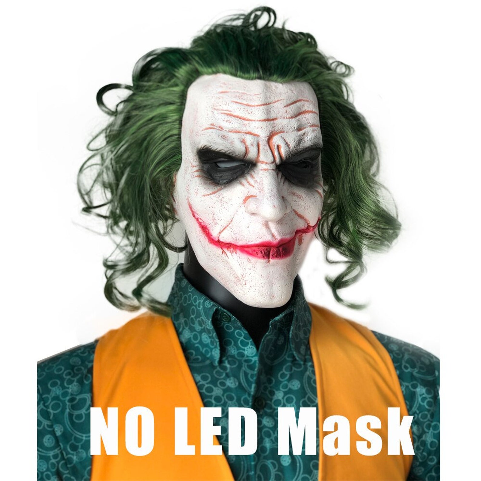 Horror Joker Led Light Mask Cosplay Clown EL Wire Glow Green Etsy