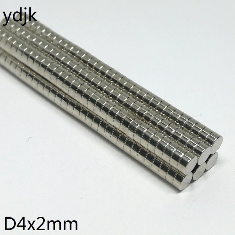 10PCSLOT Disc magnet 4x2 N35 magnet strong NdFeB magnets 4 x 2 neodymium magnet 4*2 for speaker