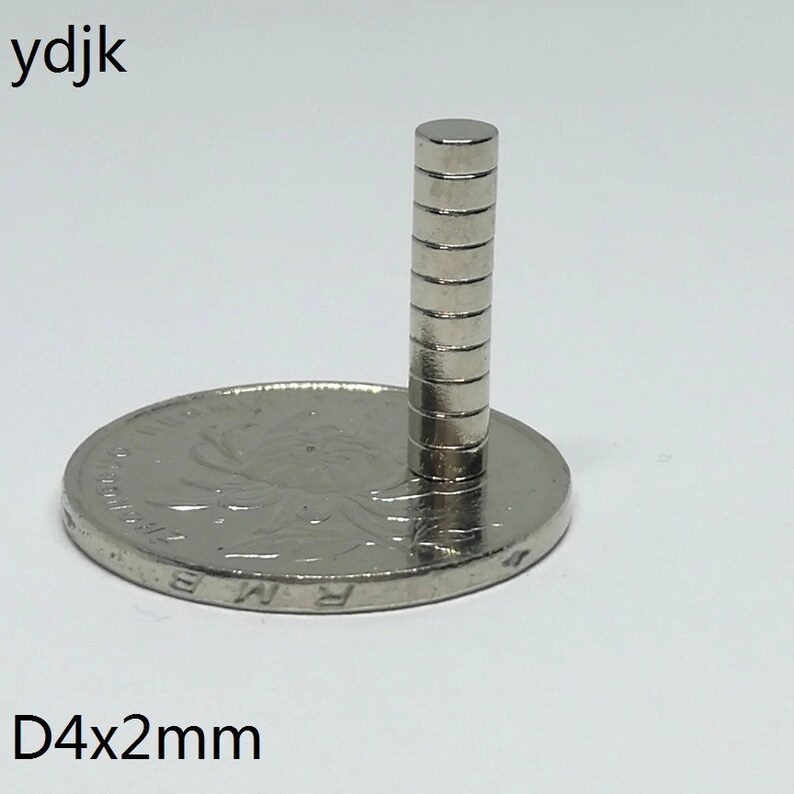 10PCSLOT Disc magnet 4x2 N35 magnet strong NdFeB magnets 4 x 2 neodymium magnet 4*2 for speaker