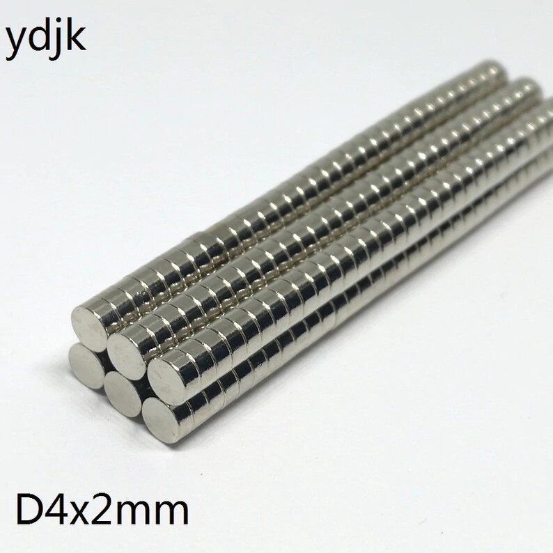 10PCSLOT Disc magnet 4x2 N35 magnet strong NdFeB magnets 4 x 2 neodymium magnet 4*2 for speaker