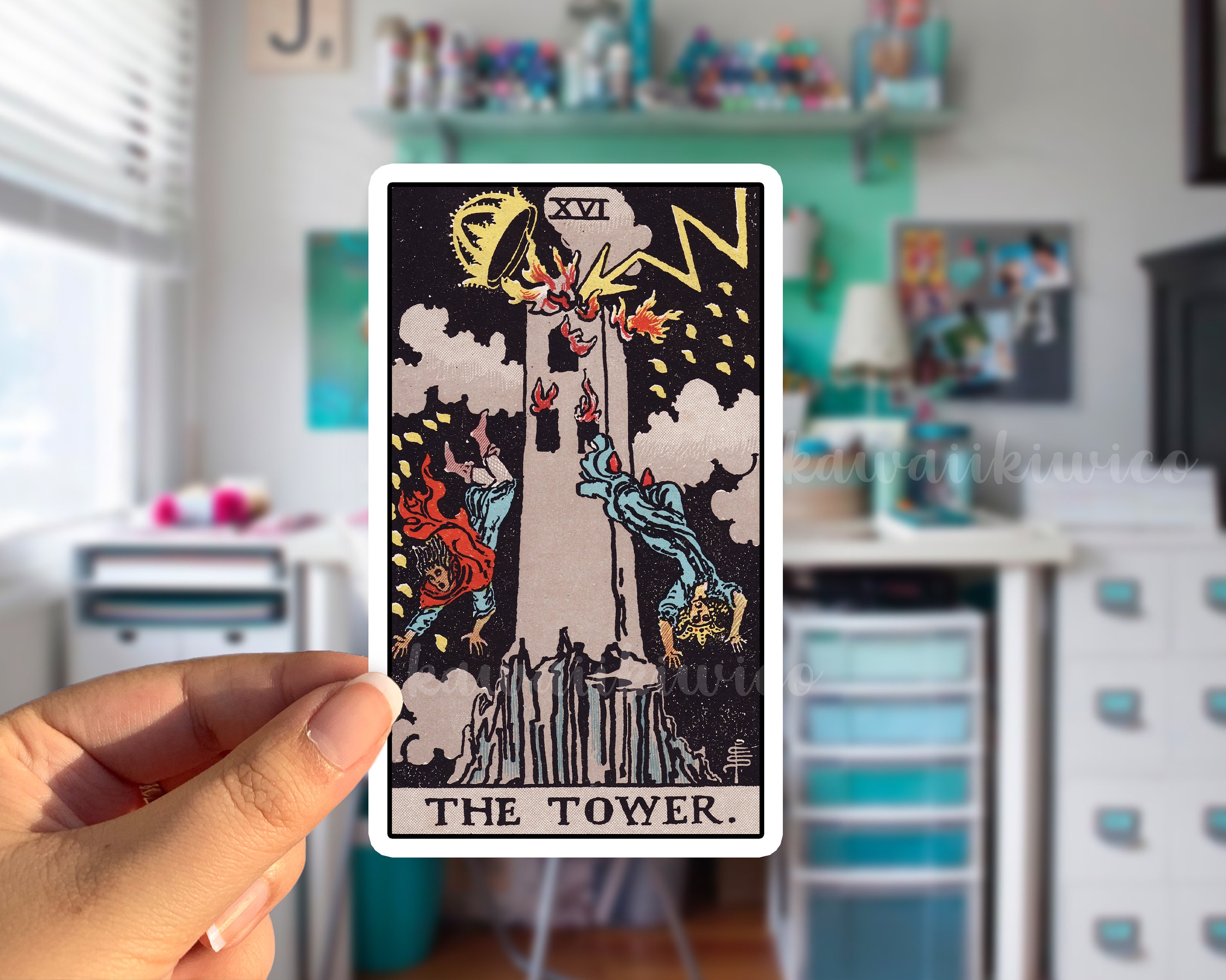 The Tower Rider-waite Tarot Card Major Arcana Water-resistant - Etsy