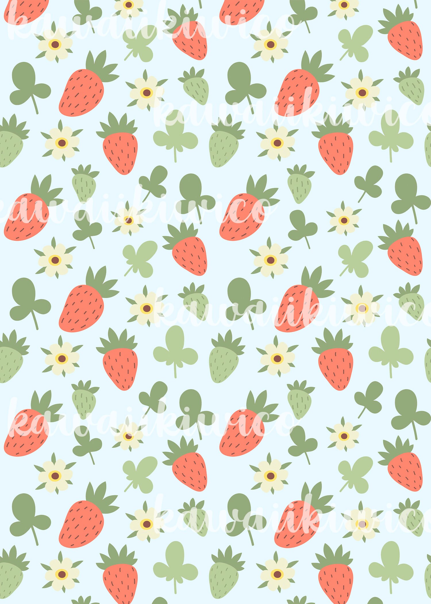 Set Of 10 25 Or 50 Strawberry Themed Printed Card Stock Etsy