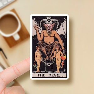 Pegatina impermeable de la carta del Tarot de los Arcanos Mayores de Rider-Waite, pegatina de brujería, pegatina psíquica