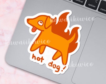 Hot Dog! Sticker - water-resistant, 3 inches, Matte finish