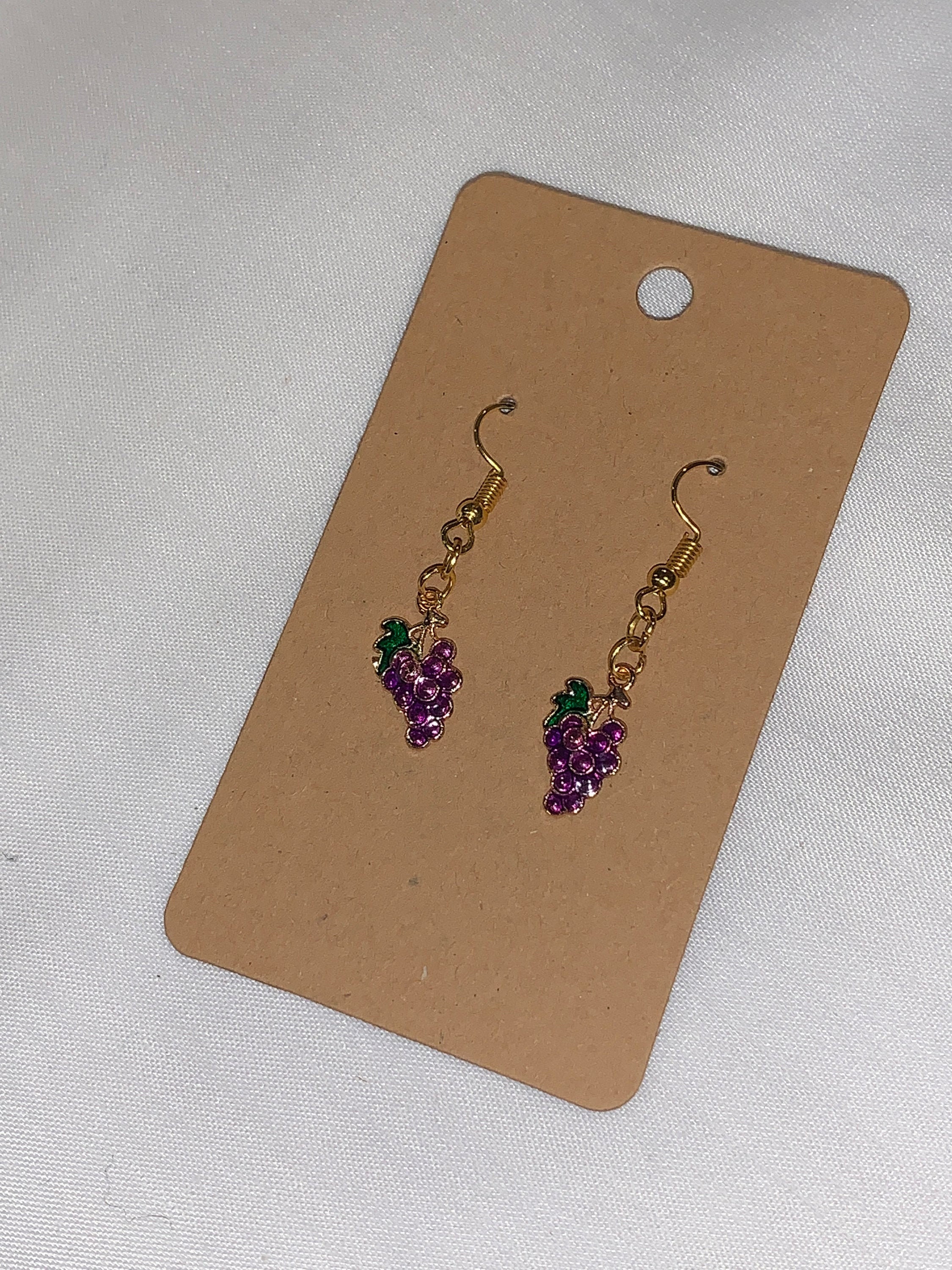 Grape Earrings Etsy
