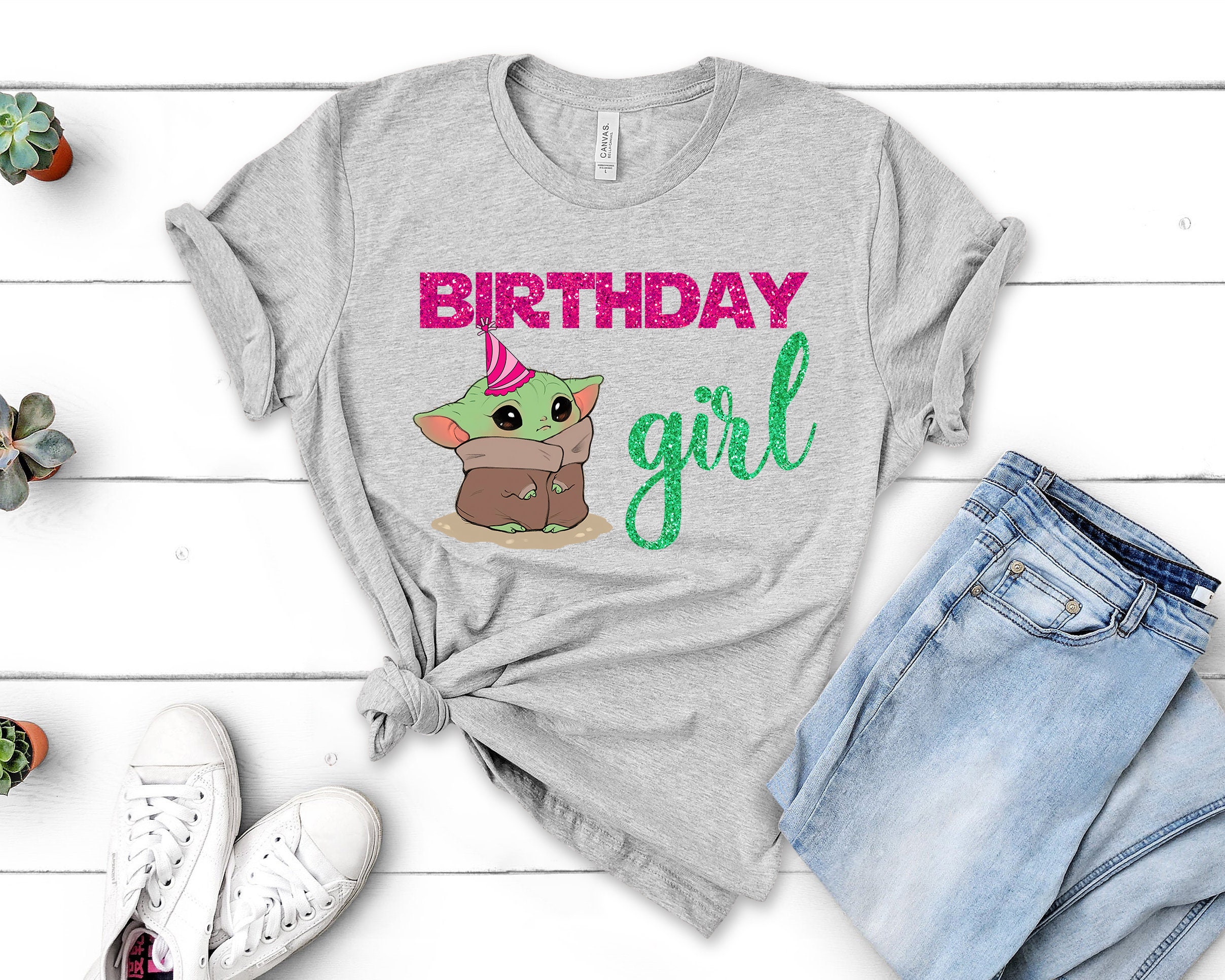 Star Wars Birthday shirt Baby Yoda Shirt Yoda Birthday Girl | Etsy