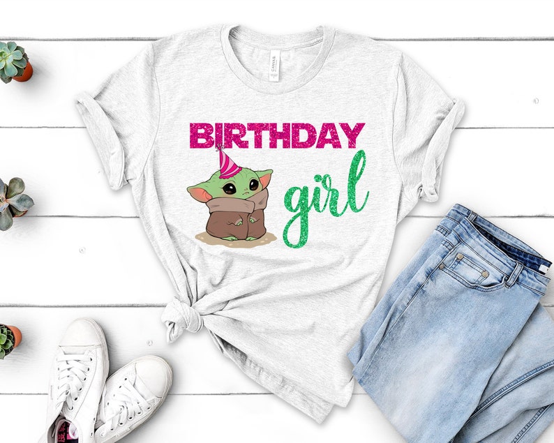 Star Wars Birthday shirt Baby Yoda Shirt Yoda Birthday Girl | Etsy