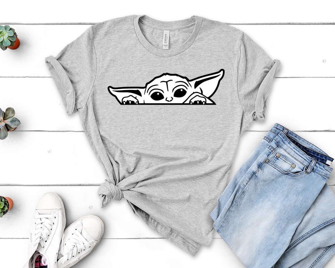 Baby Yoda Shirt Surprised Yoda Shirt Baby Alien Shirt Star Etsy