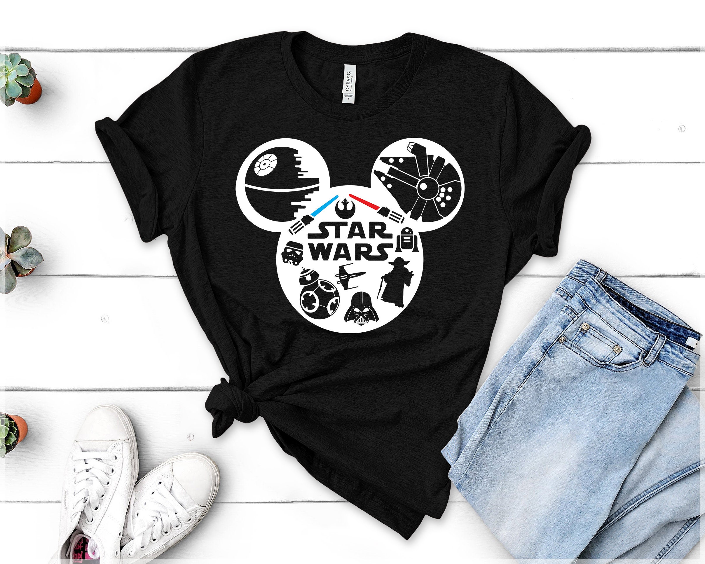 Star Wars Disney Shirts Star Wars Shirt Disney Ears Shirt Etsy