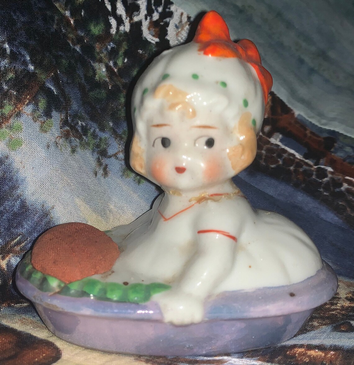 Porcelain Pin Cushion. Made in Japan. Etsy