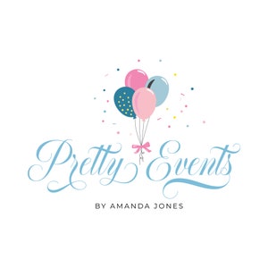 Ballonnen en Confetti Logo, Confetti Logo, Ballon Logo, Party Logo, Event Logo, Party Planning Logo, Party Decoratie Logo, Party Planner Logo