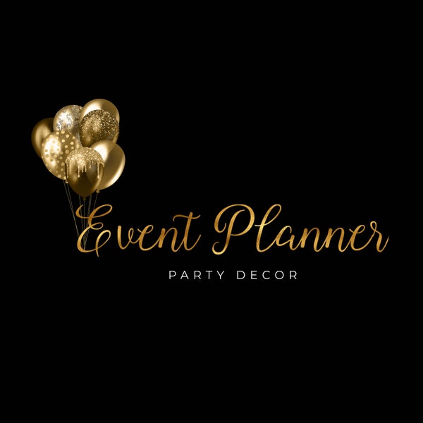 Ballon Logo Design, Event Planner Logo, Ballon Business Logo, Ballon Logo, Event Decor Logo, Logo Ballons, Party Rental Logo, Party Logo