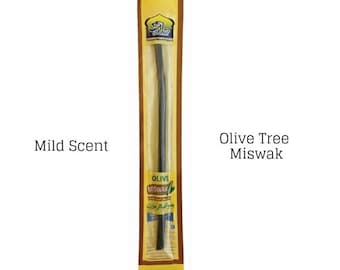 Olive Miswak Stick 8 in – Natural Miswak Toothbrush with Mild Flavor for Gentle Teeth Cleaning, Gum Care & Fresh Breath – Vacuum Sealed