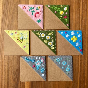 Personalized Hand Embroidered Corner Bookmark - 26 Letters and 4 ...