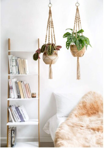 2er Pack Pflanzenhänger Indoor Hängender Übertopf Korb | Etsy