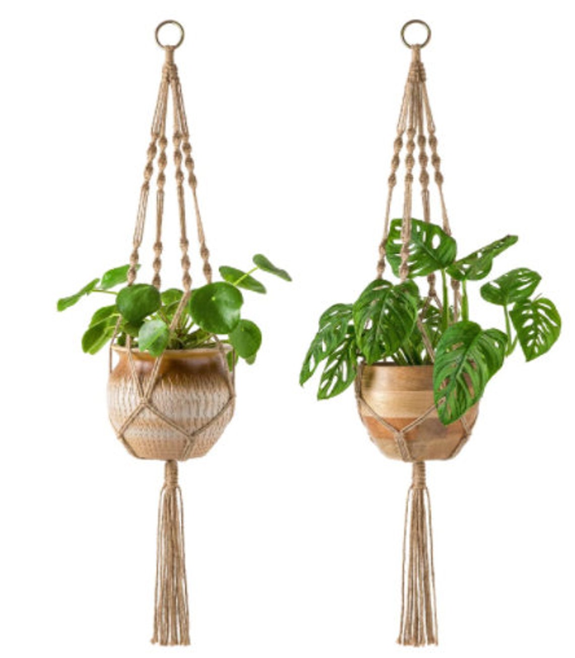 2er Pack Pflanzenhänger Indoor Hängender Übertopf Korb | Etsy