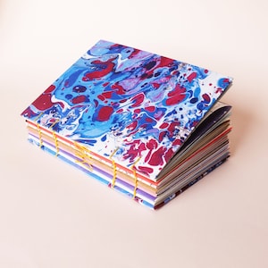 Custom Sketchbook with Marbled Cover