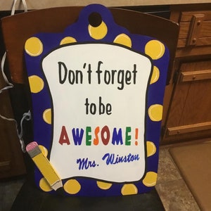 Teacher Door Hanger/Personalized clipboard  Door Hanger/iDEa Classroom sign