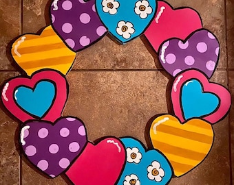 Valentine  Door Hanger/Heart wreath  Door Hanger/