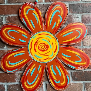 Daisy door hanger /Summer flower door hanger/southwest flower door hanger/Floral door hanger/fall flower door hanger