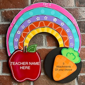 LAST ONE ready to ship/ Classroom Interchangeable Door Hanger/Personalized Teacher Interchangeable Door Hanger/School Interchangeable Wreath