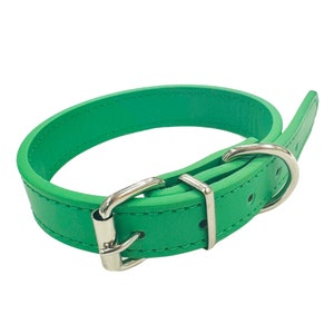 Collar ajustable para pasear perros de PU verde, lindo, mascota, gato