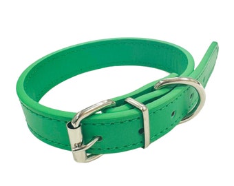 Adjustable Green PU Dog Walking Collar, Cute, Pet, Cat