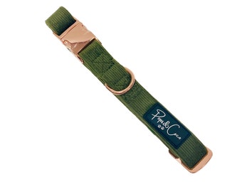 Luxury Corduroy Dog Collar in Green, Cute, Pet, matching Harness, Lead and Poo Pag dispenser soft