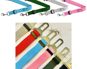 Pet Travel Seatbelt Car Journey Walking Dog Safety Belt Clip Harness Pink Black Blue Red Grey Green Adjustable