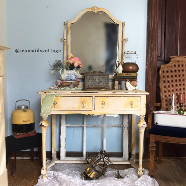 Distressed Dressing Table Etsy