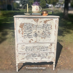 Sold-Purchase the custom order to get similar! Refinished painted antique armoire/dresser!