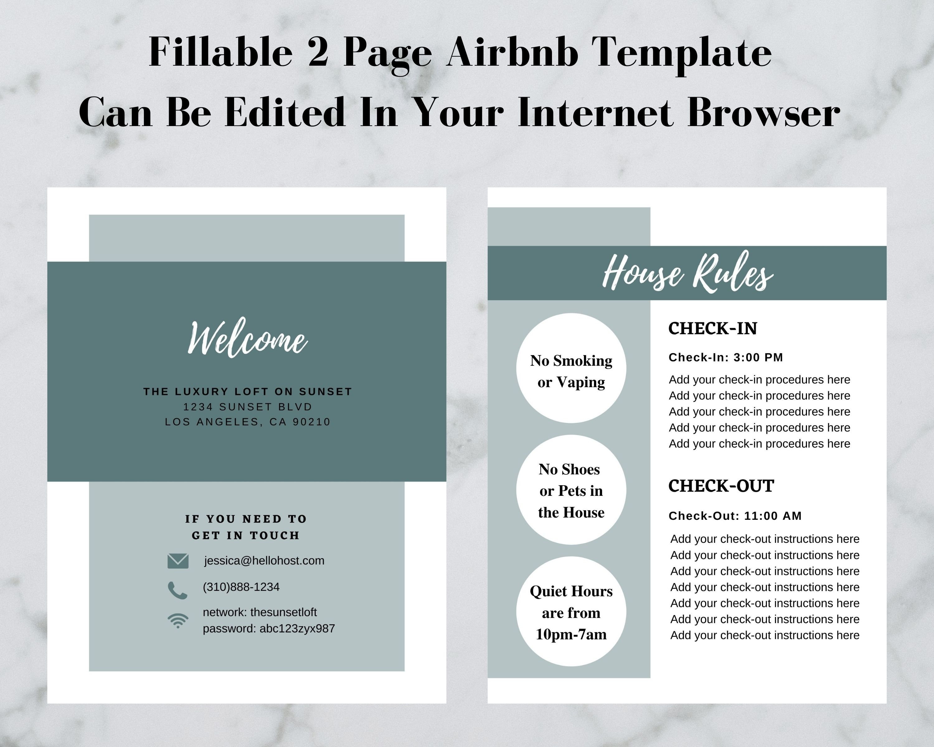 airbnb-welcome-book-airbnb-house-rules-checkout-checklist-etsy-canada