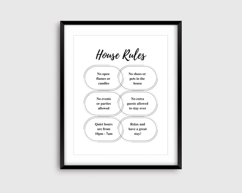 Fillable and Editable Airbnb House Rules Printable, House Rules Sign ...