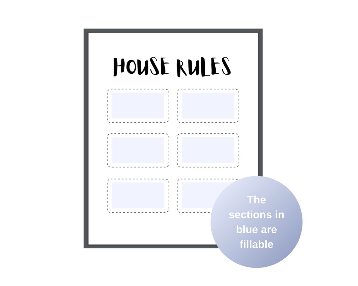 Fillable and Editable Airbnb House Rules Printable, House Rules Sign ...