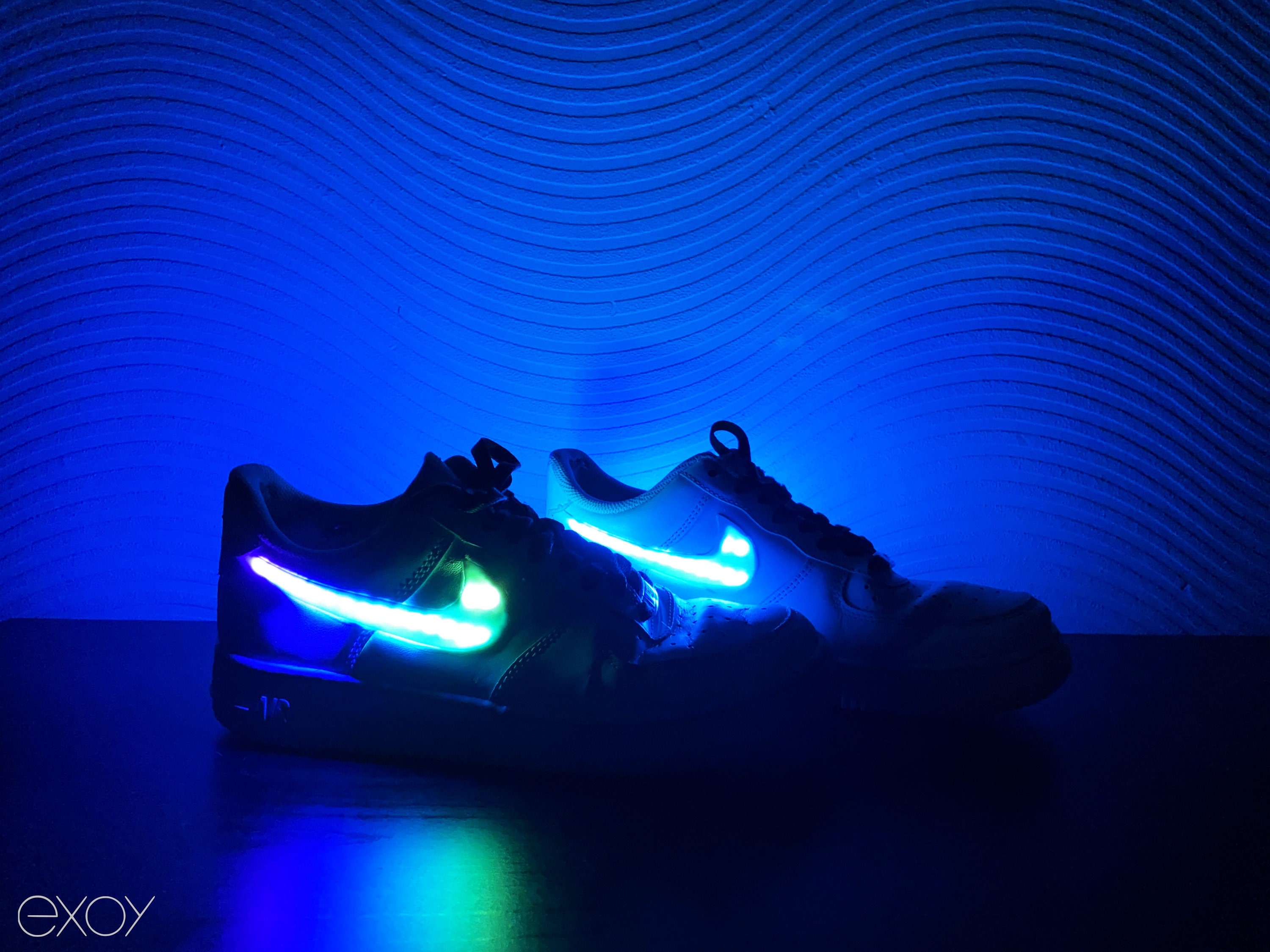 PRE ORDER Led Nike Air Force 1 Lighting Logo Swoosh Authentic | Etsy