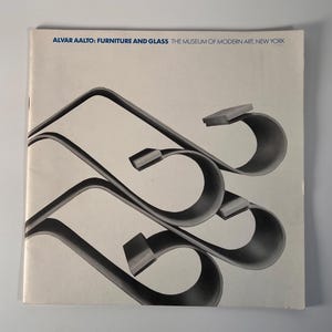 1984 ALVAR AALTO Furniture + Glass MOMA Museum of Modern Art nyc Exhibition Catalog Lounge Chair bar cart Chaise Table Vase Finland Finnish