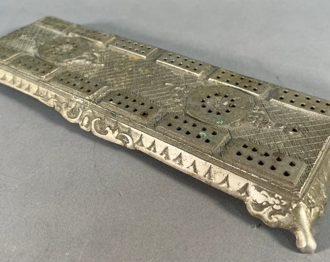 Antique C.1900 Cast Iron CRIBBAGE GAME BOARD Victorian Turnofthecentury Fancy. Etsy