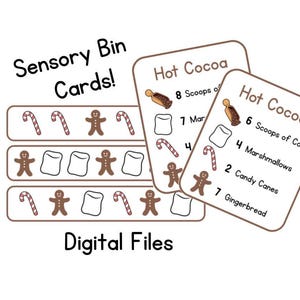 Winter Hot Cocoa Sensory Bin Recipe and Patterning Cards (Digital Download Only)