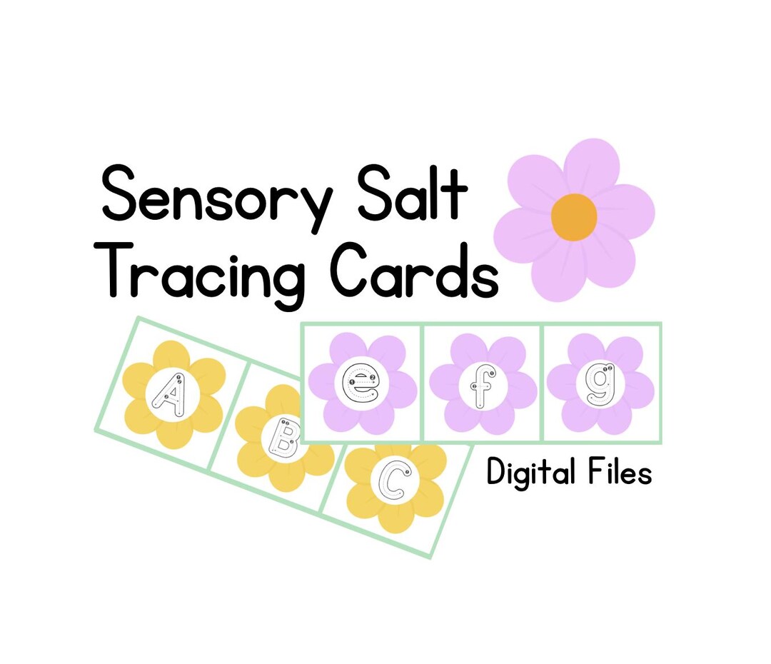 Salt Trace Numbers Spring Sensory Salt Letter Tracing Cards (digital Download Only) - Etsy