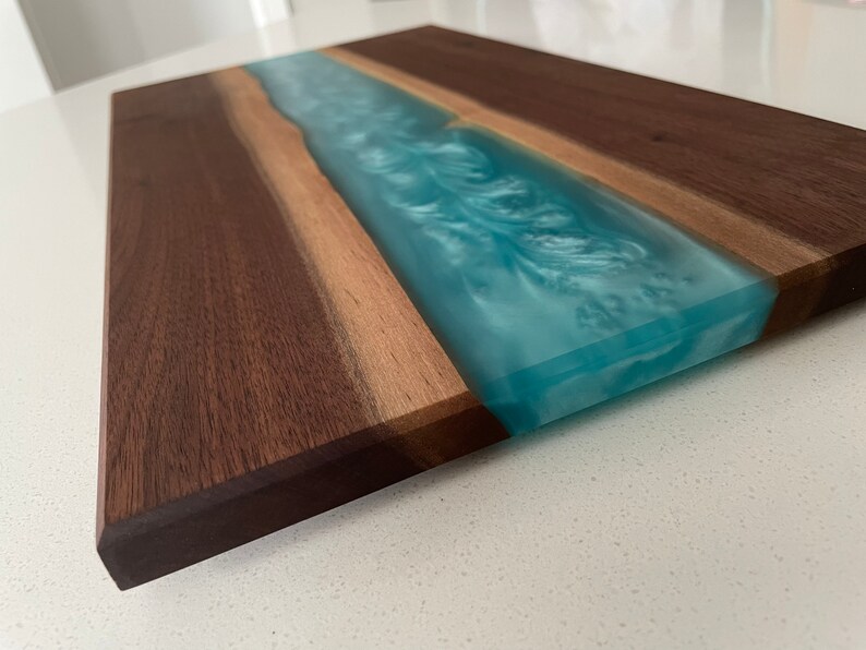 Large Epoxy Resin River Canadian Walnut Charcuterie Board in Etsy Canada
