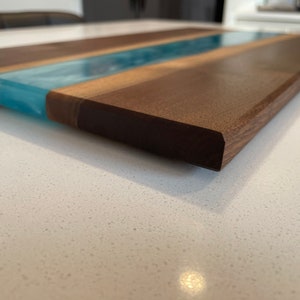 Cutting Board Made of Food Safe Epoxy Resin With Resin Art Elements 