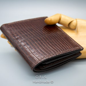 Cartera de cuero de lujo, Cartera para hombre, Cartera plegable, Cartera personalizada, Cartera hecha a mano, Cartera personalizada, Regalo para marido, Novio